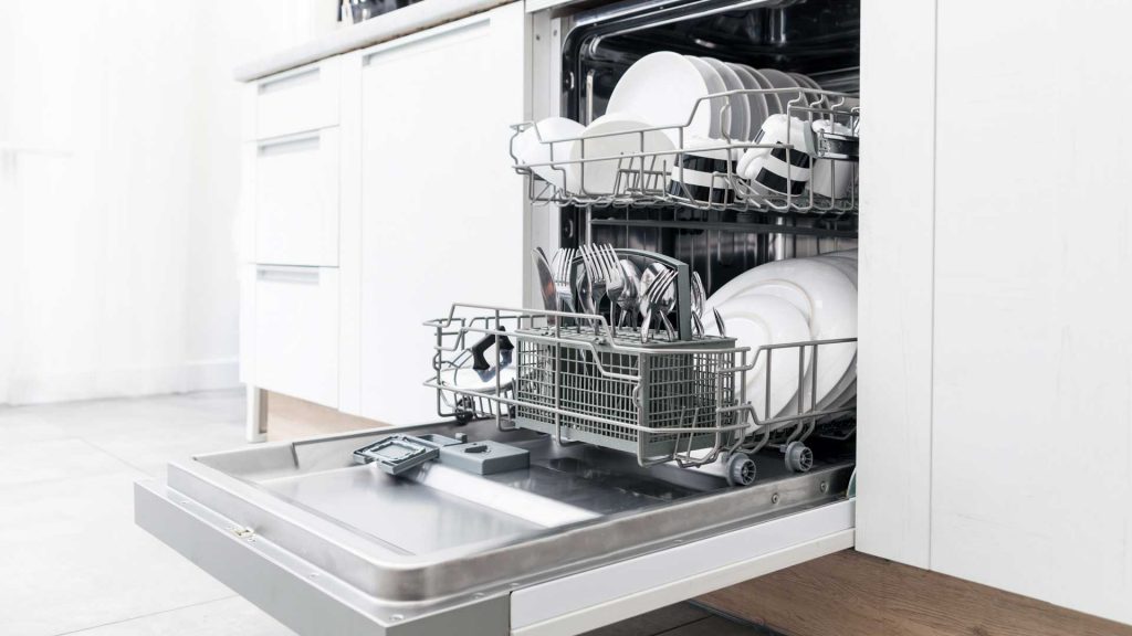 Dishwasher, full of clean dishes